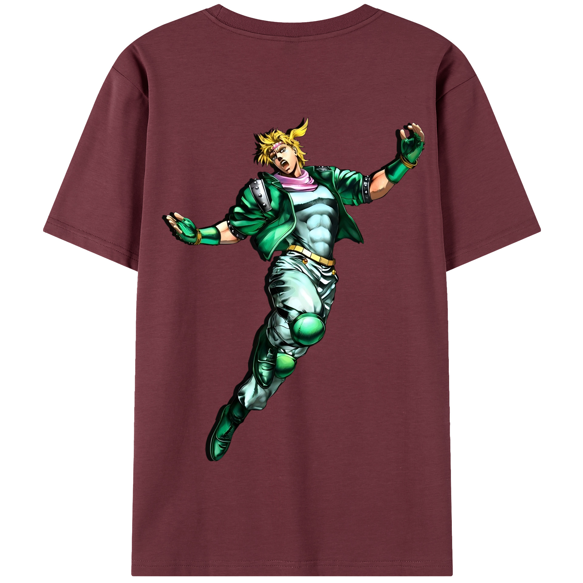 （画像用） ジョジョの奇妙な冒険 ディオ?ブランドー JoJo's Bizarre Adventure Dio Brando 綿100％半袖Tシャツ（背面プリント）